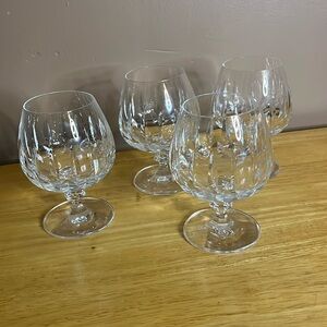 Vintage brandy crystal glasses set of 4